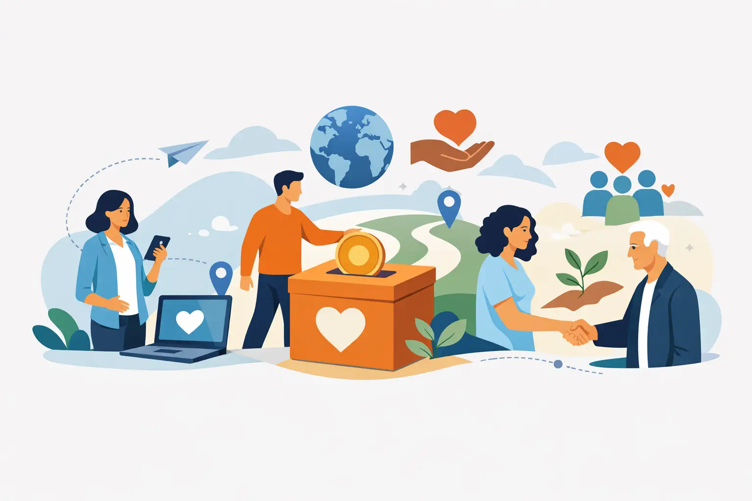 Voorbeeld donor journey voor goede doelen